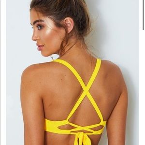 White Fox Boutique Isla yellow bikini top
